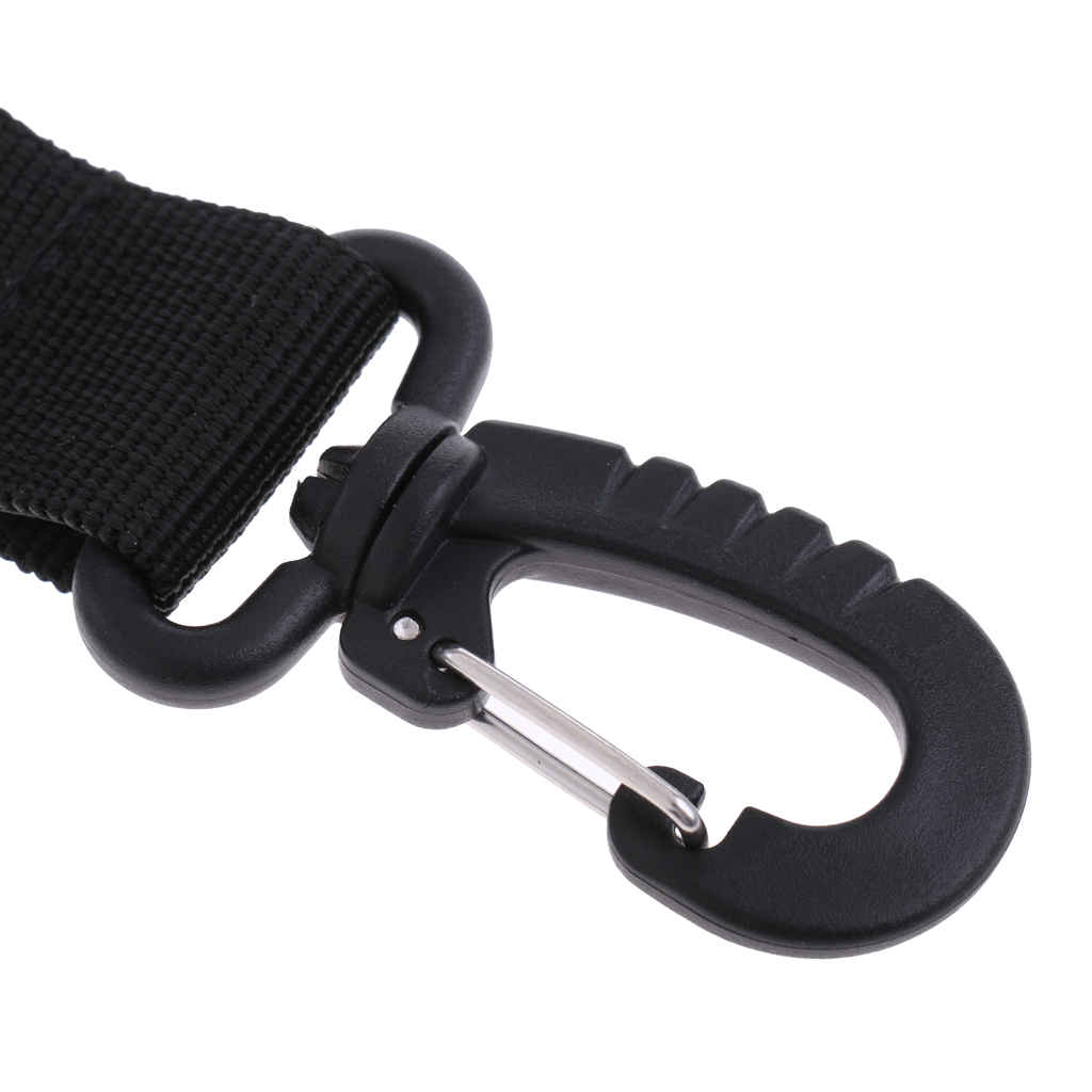 Scuba Diving Dive Black Lanyard Clip with Webbing Strap Quick Release Buckle 