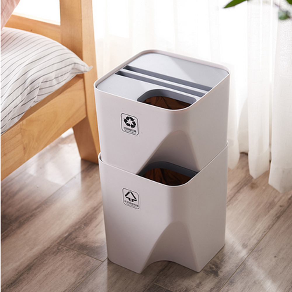 2020 New Modern Kitchen Trash Can Trash Bin Recycling Bin Household Dry And Wet Separation Waste Bin Bathroom Kitchen Trash Can Waste Bins Aliexpress