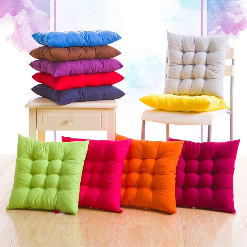 40x40cm Solid Color Square Soft Comfy Thicken Seat Pad Cushion Chair Decoration