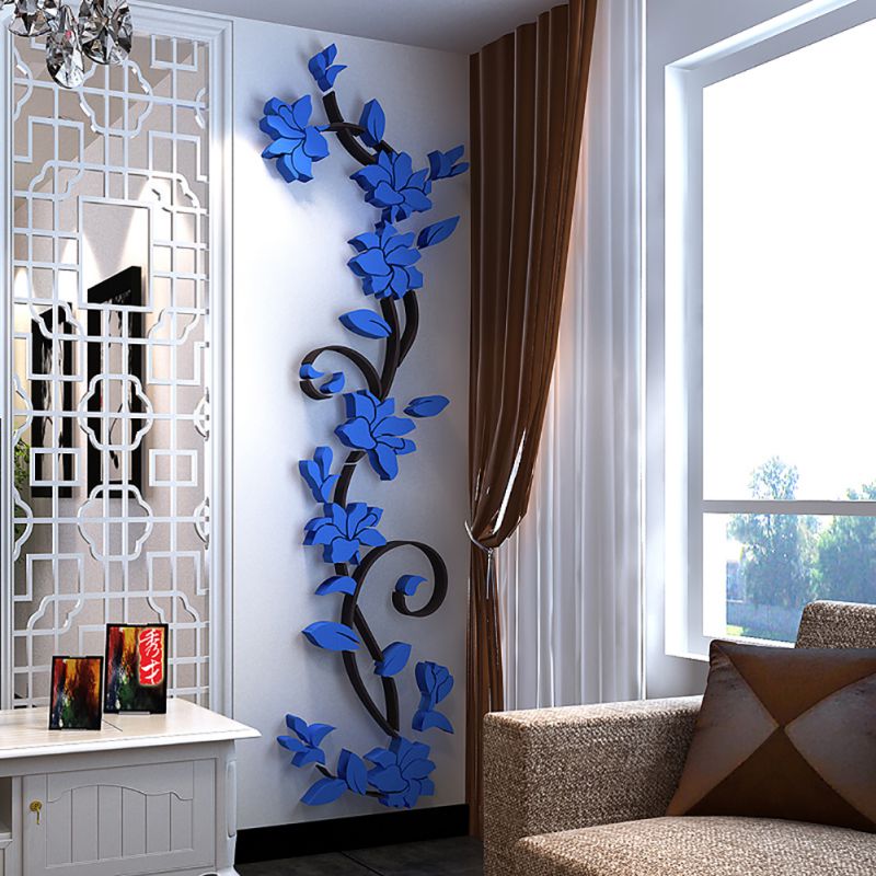 3D DIY Vinyl Flower Home Decor Decal Art Living Wall Sticker Removable Mural