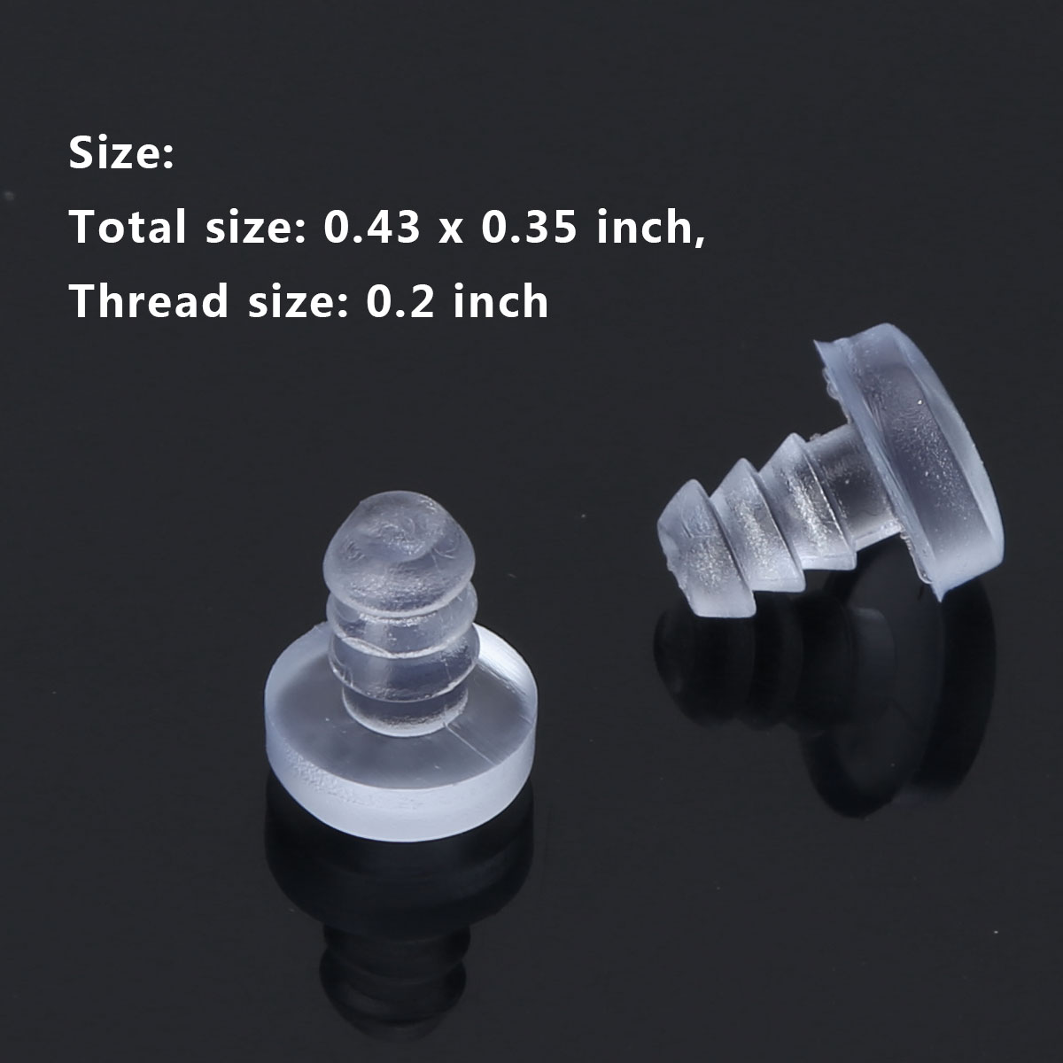 Description Picture 3 of item30Pcs Glass Table Top Spacers Clear Rubber Stem Bumpers Anti Collision Embedded Soft Spacer for Table Furniture Cabinet Door