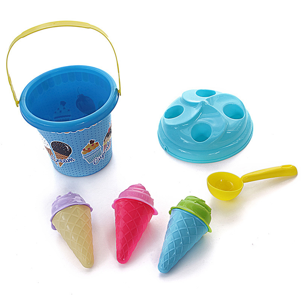 Ice Cream Beach Set Children Entertainment Spoon Cones Sand Fun Creations Toys 
