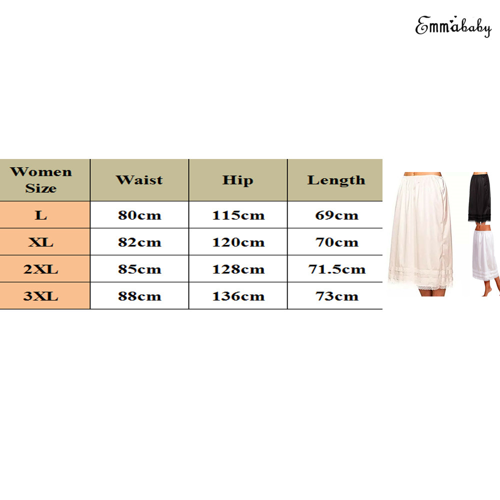 Description Picture 6 of itemWomens Lace Underskirt Petticoat Under Dress Long Skirt Safety Skirt Oversize