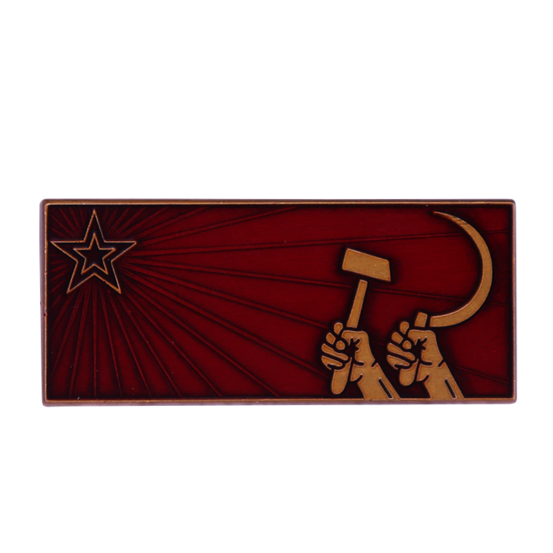 USSR Hammer & Sickle Red Star Communist Pin Revolution Socialist Jewelry.JPG