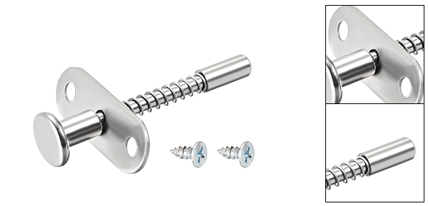 0.6x0.6x3.5cm Assembling Plunger Bolts Stainless Steel Spring Plunger Spring-Loaded Plunger Locating Pin Spring Catch for Window Screen Cupboard iplusmile Plunger Latches