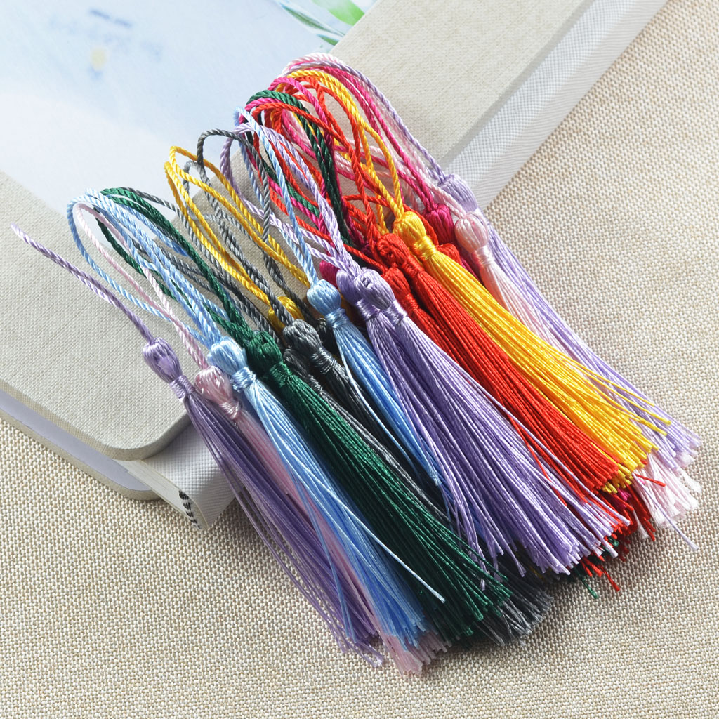 120pcs Tassels Trim For DIY Craft Sewing Costume Bookmark Decoration with Loop