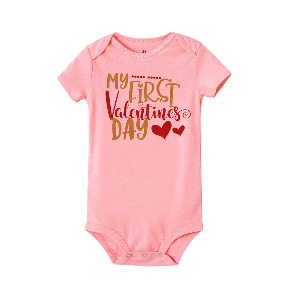 my first valentine's day onesie girl