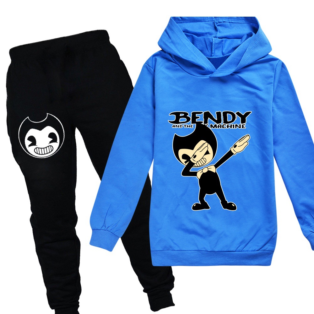 Pants bendy and the ink machinenBoy's Casual Long Sleeve Hoodie T-Shirt 