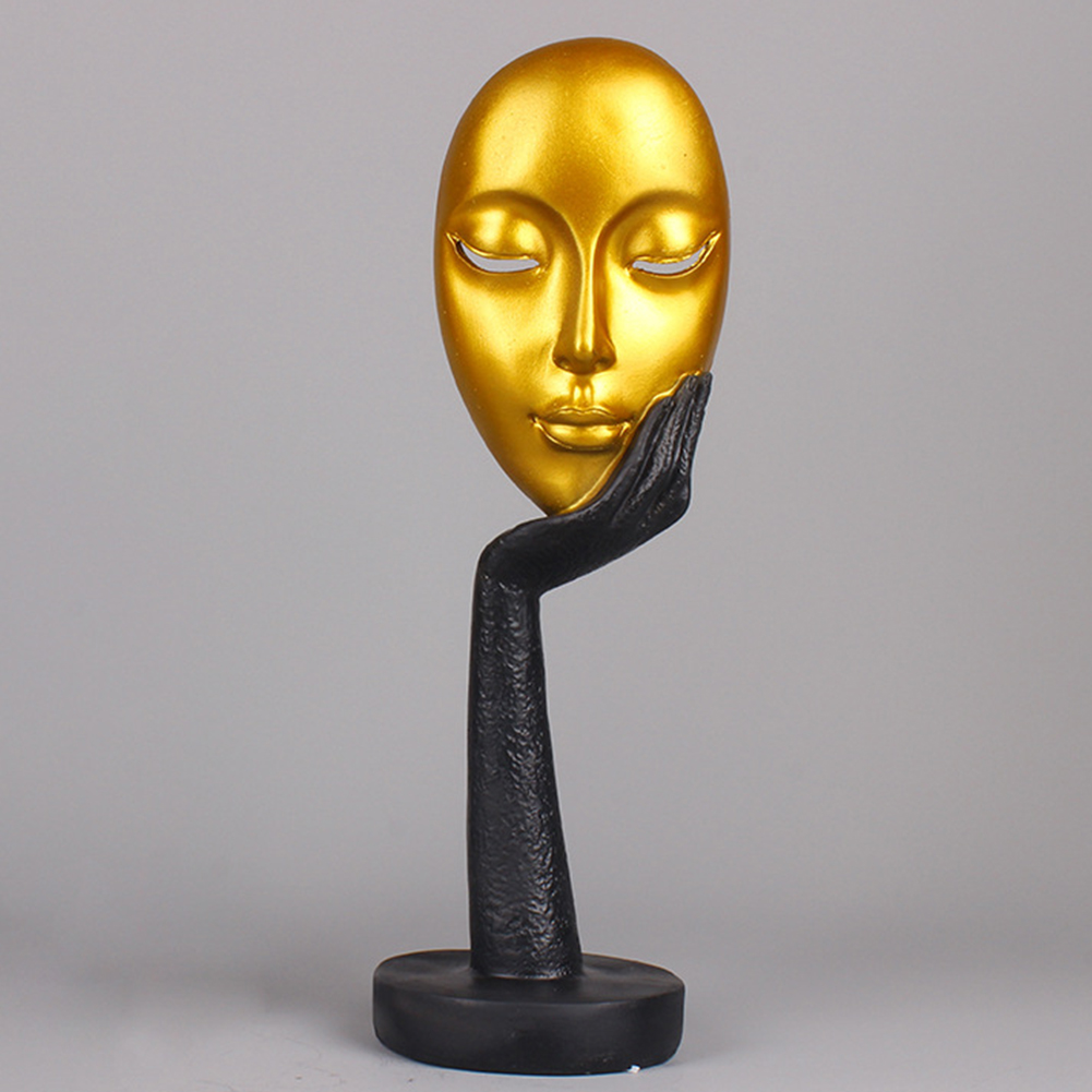 Estatua abstracta de cara humana para el hogar, modelo de escultura de