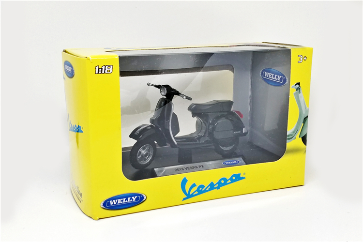WELLY 1:18 Scale VESPA PX 2016 Scooter Motorcycle Diecast Model Display Bike 