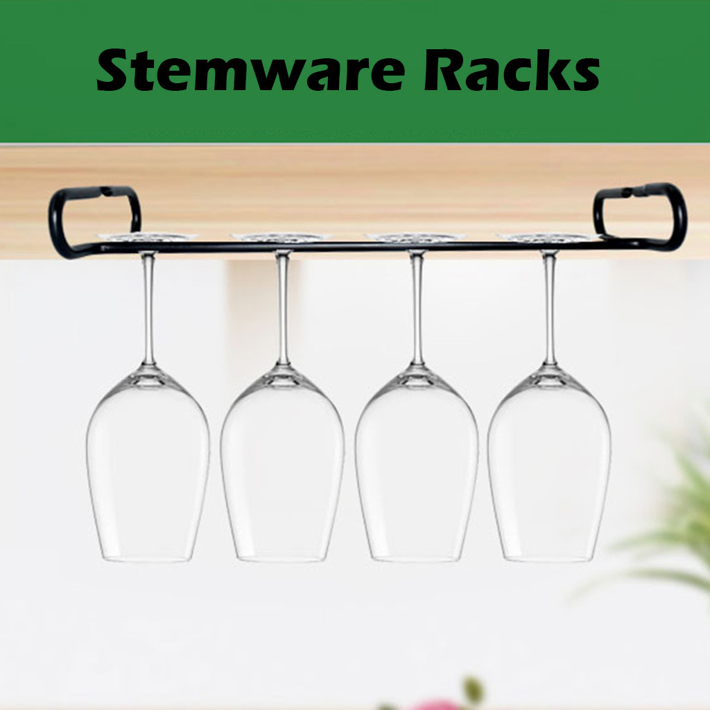 Wine Glass Rack,under Cabinet Stemware Wine Glass Holder,Glasses Storage