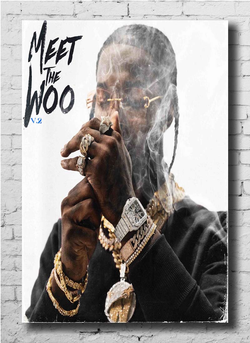 Pop Smoke Hot Singer Music Rapper Album Fabric Poster 20x30 27x40 32x48 Art Z-16