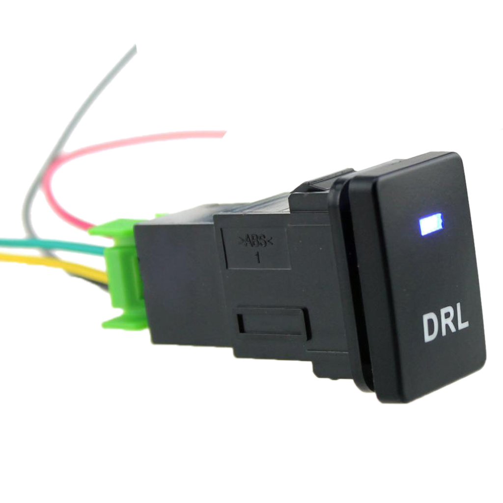 Car 12V Push Button Switch With DRL Light Pattern For Toyota Camry