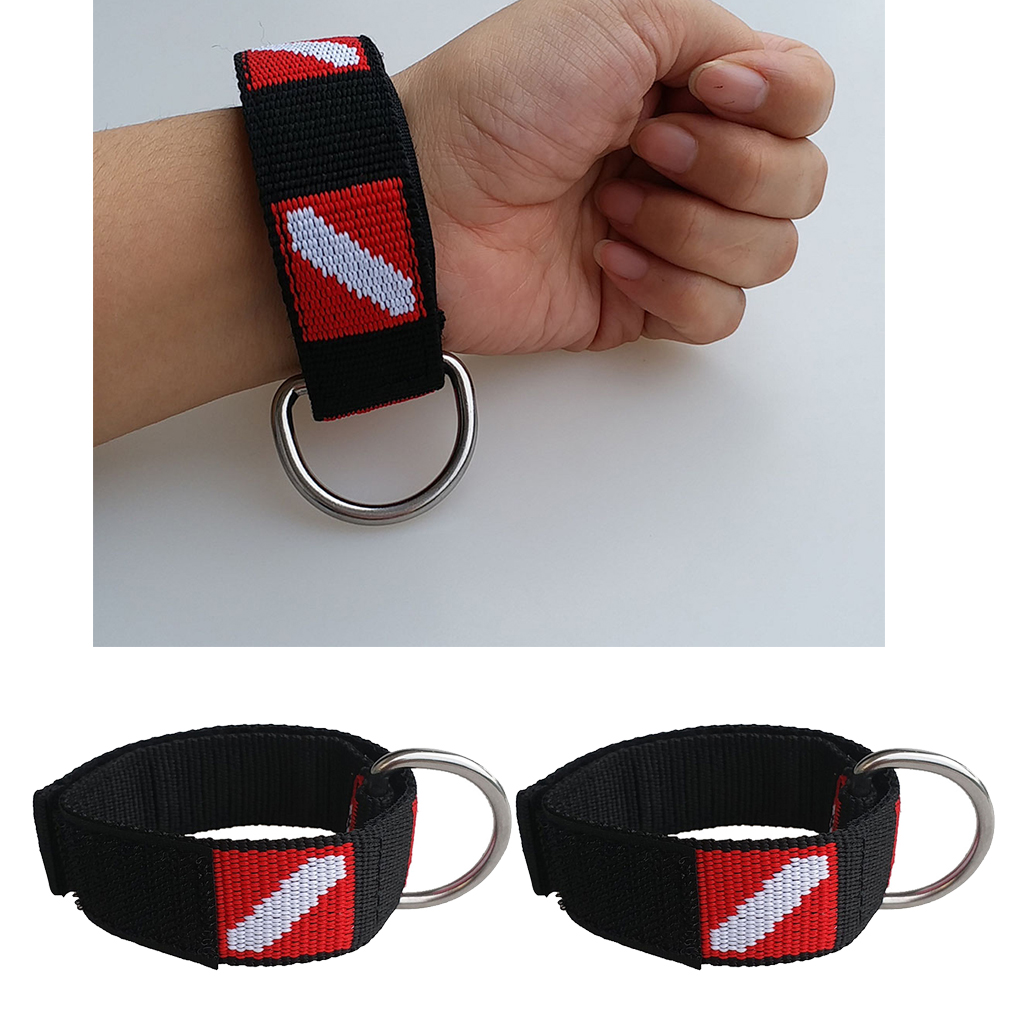 2pcs Adjustable Scuba Diving Wrist Strap Lanyard Hanging Strap
