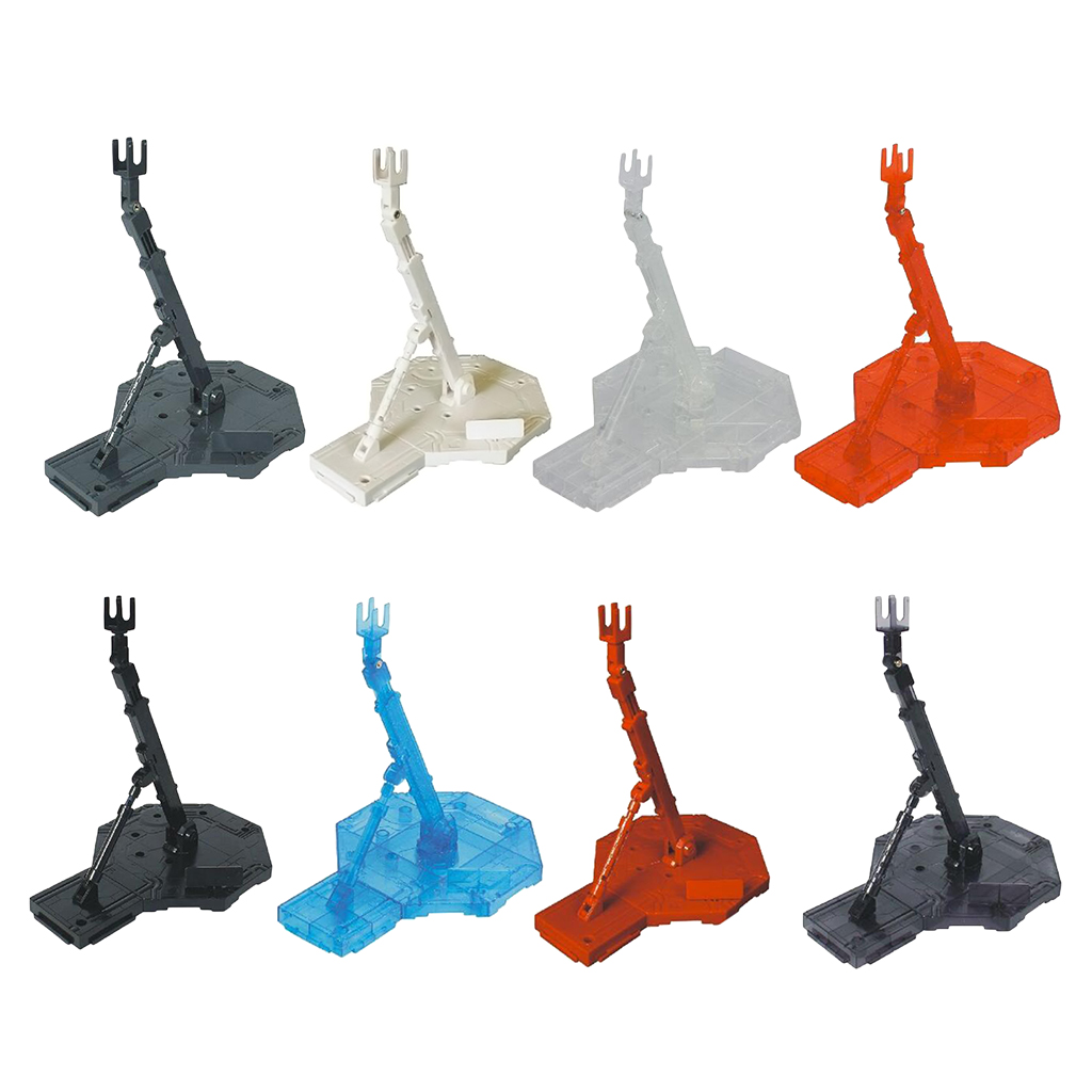 Flexible Figure Plastic Stands for 1:100 RG HG BB Gundam Model Gray 