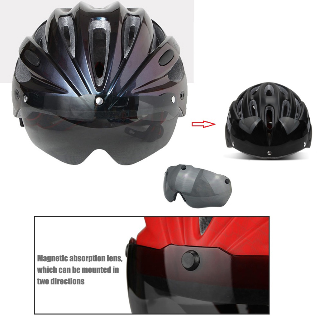 Premium Cycling Helmet Glasses Lens Magnetic Goggles Repair Replacement Lens