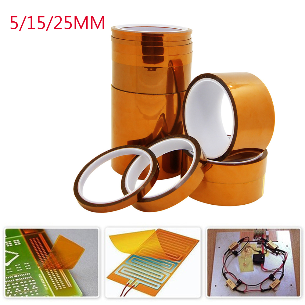 5mm x 10M Double Adhesive Side Kapton Tape High Temperature Resistant Polyimide 