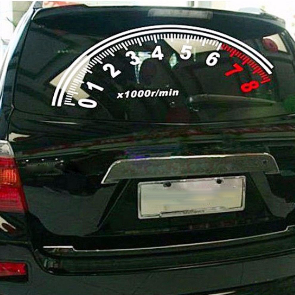 Fashion Reflective Car Sticker Rear Windshield Speedometer Decor