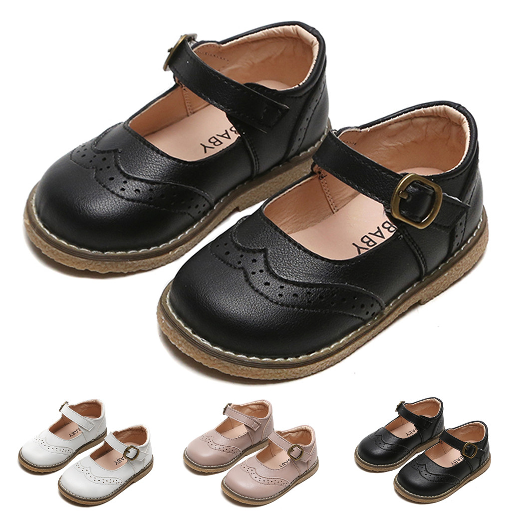 Zapatos de cuero para niñas pequeñas, zapatos escolares de fiesta  británica, sandalias de Color sólido, zapatos de cuero para adolescentes| Zapatos de cuero| - AliExpress