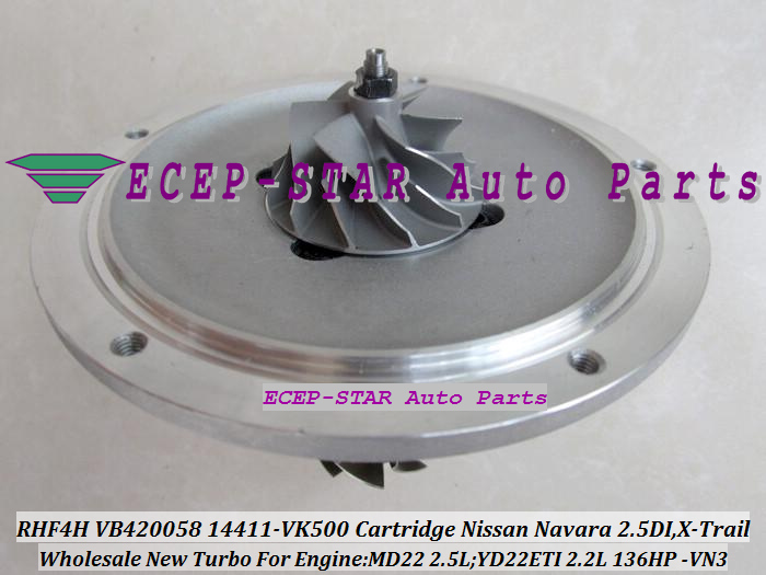 RHF4H VN3 VB420058 14411-VK500 Turbo CHRA Cartridge Turbocharger Core For NISSAN Navara 2.5DI X-Trail MD22 2.5L YD22ETI 2.2L 136HP (1)