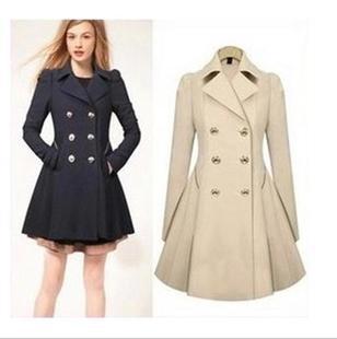 New 2014 Autumn Slim Coat Double-Breasted Outerwea...