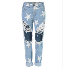 High quality2016 brand women’s women jeans ripped jeans for women american apparel high waist jean