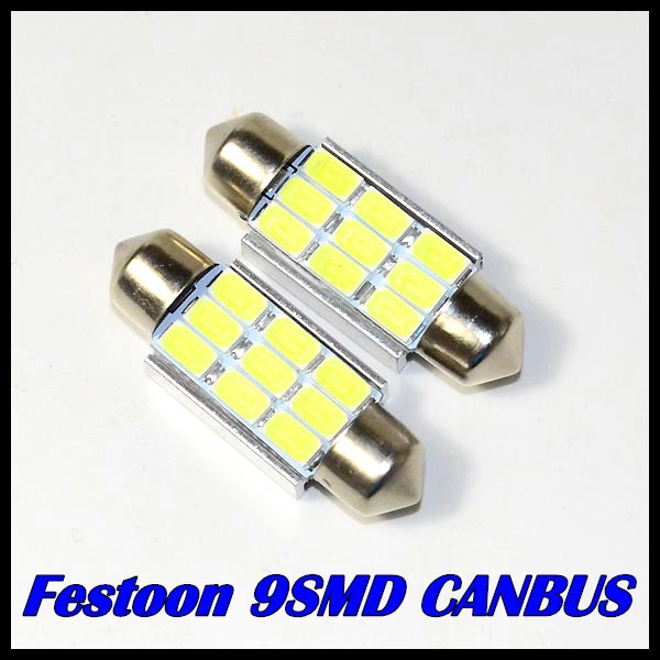 10PCS Lot 31mm 36mm 39mm 42mm 5630 5730 festoon SMD 9LED Canbus Error Free LED Dome
