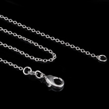 Wholesale New Fashion Silver Beautiful Necklaces 1mm 16 inch 18 inch 20 Necklace chains Silver Jewelry