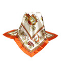 90 90cm Wholesale Big Size Brand Women Satin Square Scarf Polyester Silk Scarves Flower Shawl Hijab