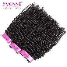 Yvonne Brazilian Kinky Curly Virgin Hair 3Pcs lot Brazilian Hair Weave Bundles Top Quality Aliexpress 100