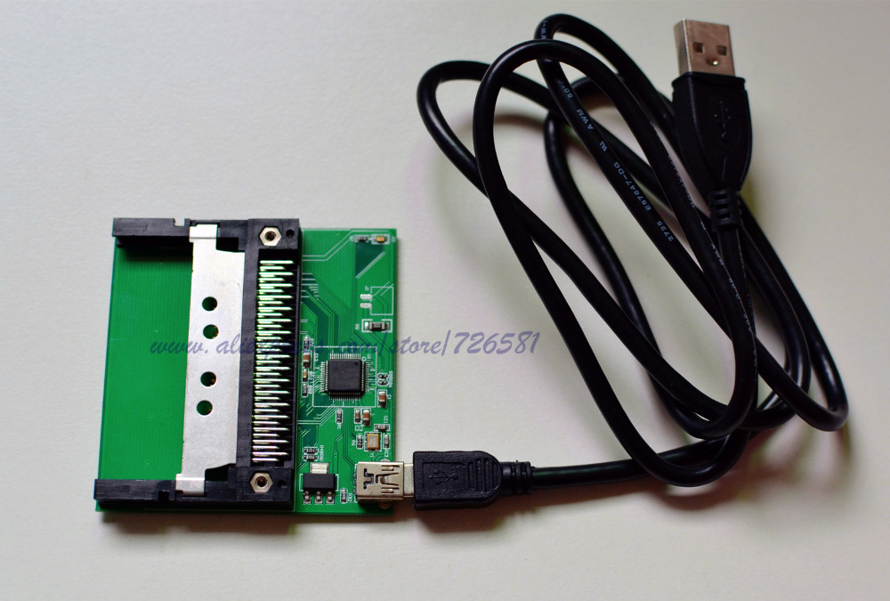 Brand New Standard USB 2.0 to 68pin PCMCIA Card Reader for ATA SD / CF ...