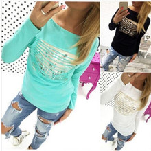T shirt women 2016 Korean Summer Women T-Shirts Crew Neck Polyester slim shirt Long Sleeve Plus size Top Tees Clothing
