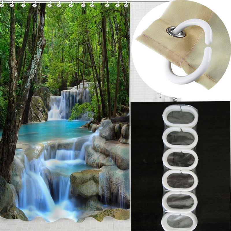 Environmental Shower Curtain Wonder Waterfalls Nature Scenery Bathroom Mildewproof Polyester Fabric With Fabric 72 Inch 12 Hooks Environmental Shower Curtain Wonder Waterfalls Nature Scenery Bathroom Mildewproof Polyester Fabric With Fabric 72 Inch 12 Hooks