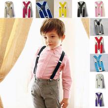 Factory Price! Boys Girls Kid Children Clip on Y Back Elastic Suspenders Slim Adjustable Braces