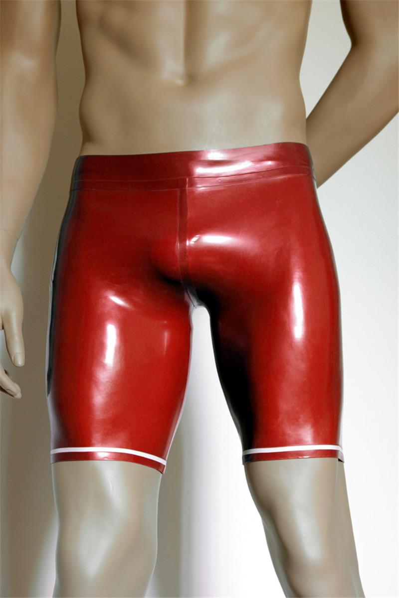 Wholesale Natural Latex Tight Breeches For Men Latex Rubber Shorts Underwear 04mm Latex 2187