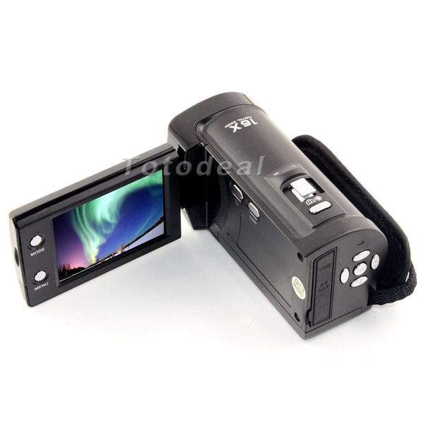 2 7 LCD 270 degree rotation photo camera 16x Digital ZOOM 720p Camera DVR DV Professional