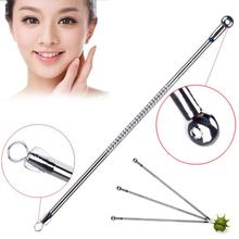 3 Pcs Lot Blackhead Comedone Acne Pimple Blemish Extractor Remover Stainless Needles Free Shipping BA042