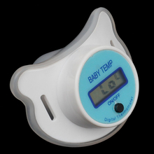 1 PC New Portable Digital LCD pacifier thermometer baby nipple soft safe Mouth Thermometer BA021