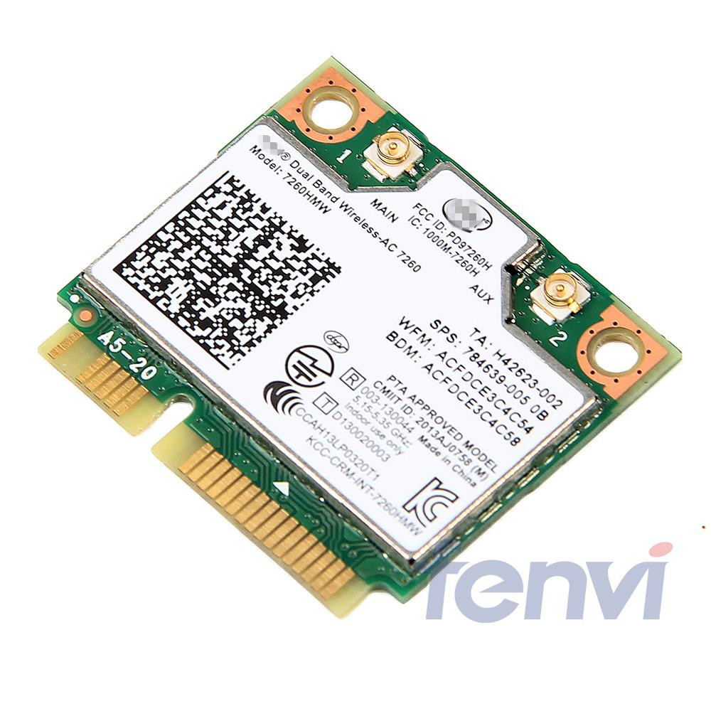 Wireless Dual Band Intel 7260HMW AN 300M Mini PCI-E Wifi Bluetooth BT 4.0 Card