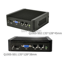 Small desktop computer with celeron processor 1037U onboard, x86 mini pc dual core 1.8Ghz, dual lan, dual display, Q100S