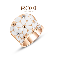 ROXI Christmas Gift Classic Genuine Austrian Crystals Fashion Kiss Fish Ring 100% Man-made Big OFF Christmas