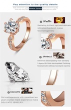 LZESHINE Wedding Jewelry Ring18K Rose Gold Platinum Plate Round AAA Zircon Women Finger Ring Wholesale anel