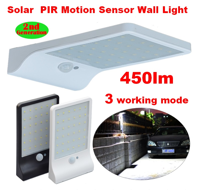 450LM 36 LED Solar Power Street Light 3 mode PIR Motion Sensor Light Garden Security Lamp Outdoor Street Waterproof Wall Lights 450LM 36 LED Solar Power Street Light 3 mode PIR Motion Sensor Light Garden Security Lamp Outdoor Street Waterproof Wall Lights