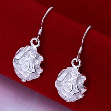 Unique Flower Jewelry silver-plated party gifts big earings crystal Drop earrings trendy women earrings Free shipping