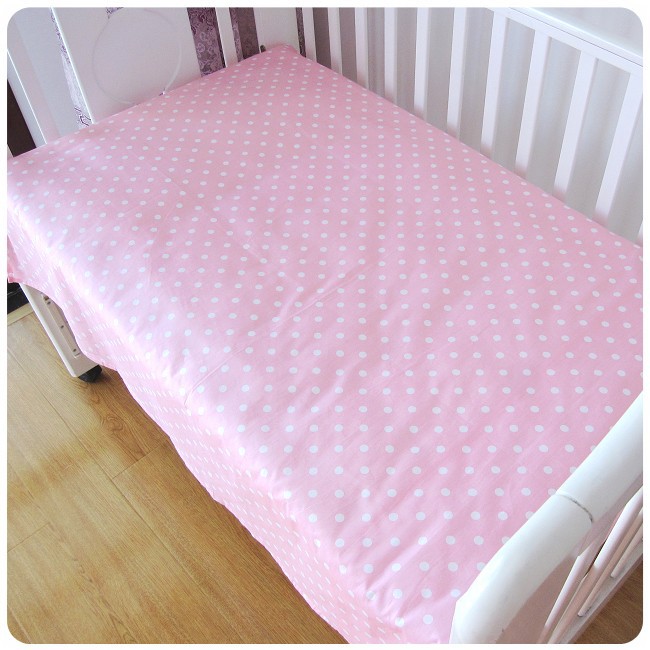 Продвижение! 6 шт. розовый детские кроватки кровать linen100 % хлопка постельных принадлежностей детская кроватка jogo де кама ( бампер + лист + )