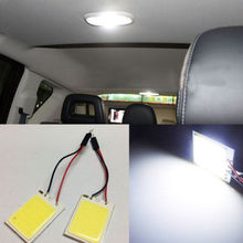 1pcs 8W COB 48 Chip LED Car Interior Light T10 w5w ba9s t4w Festoon c5w Dome Adapter bulbs lamp LED Panel Auto car light source