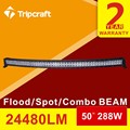 HOT SALE 288W Curved LED Light Bar for Offroad Boat Car Tractor Truck 4x4 SUV ATV