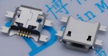 100pcs Micro USB 5PIN female seat/ 4 Fixed feet 1.17 5P Tablet charging seat Mini usb connector Free shipping