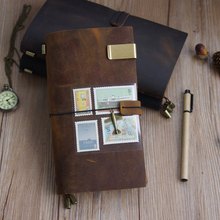 Vintage Midori style Travel Notebook Leather Genuine Leather Notepad Cowhide dairy journal