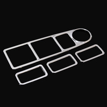 High quality Car armrest switch button ABS Chrome decorative panel frame trim for Mazda 3 AXELA